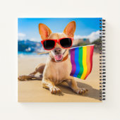 Chihuahua Dog am Strand Notizblock (Rückseite)