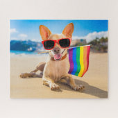 Chihuahua Dog am Strand Puzzle (Horizontal)