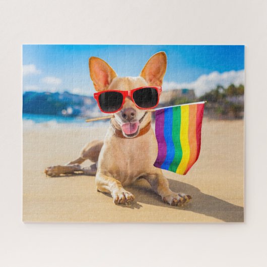 Chihuahua Dog am Strand Puzzle (Horizontal)
