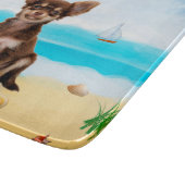 Chihuahua Dog am Strand Schneidebrett (Ecke)