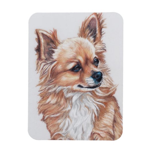 Chihuahua Dog Art Magnet (Vertikal)