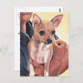 Chihuahua Dog Art Postcard Postkarte (Vorne/Hinten)