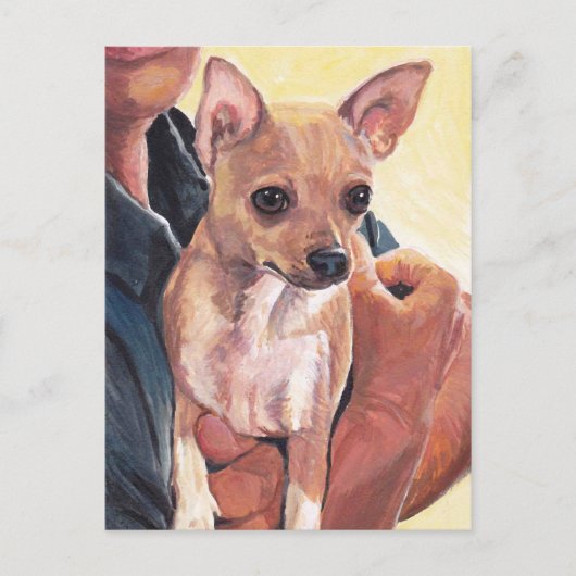 Chihuahua Dog Art Postcard Postkarte (Vorderseite)