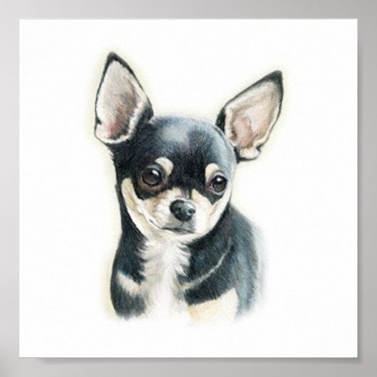 Chihuahua Dog Art Print Poster (Vorne)