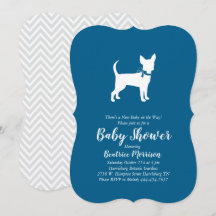 Chihuahua Dog Baby Shower Blue Boy