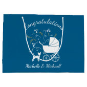 Chihuahua Dog Babydusche Große Geschenktüte (Rückseite)