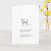 Chihuahua Dog Beileid-männliche Beilage Name des H Karte (Gelbe Blume)