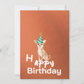 Chihuahua Dog Birthday Party Einladung (Vorderseite)