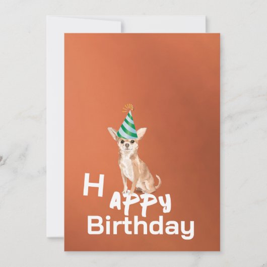 Chihuahua Dog Birthday Party Einladung (Vorderseite)