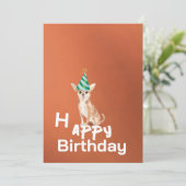 Chihuahua Dog Birthday Party Einladung (Stehend Vorderseite)