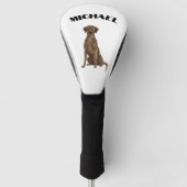 Chihuahua Dog Black Personal Golf Headcover (Vorderseite)