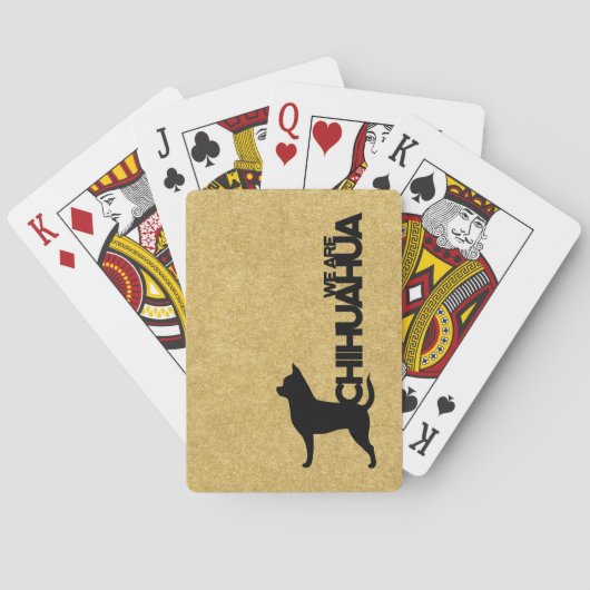 Chihuahua Dog Breed Playing Cards Theme Spielkarten (Rückseite)