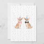 Chihuahua Dog Bride Groom Wedding Einladung (Rückseite)