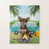 Chihuahua Dog Camping Puzzle (Vertikal)