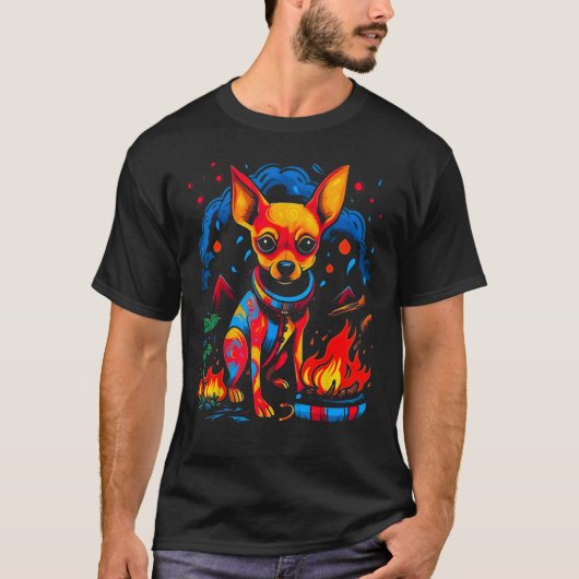 Chihuahua Dog Camping T-Shirt (Vorderseite)