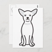 Chihuahua Dog Cartoon Postkarte (Vorne/Hinten)