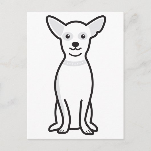 Chihuahua Dog Cartoon Postkarte (Vorderseite)