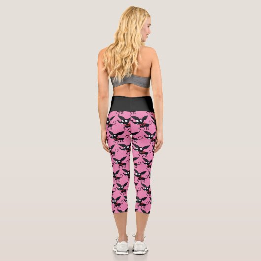 CHIHUAHUA DOG CARTOON STYLE CAPRI LEGGINGS (Rückseite)