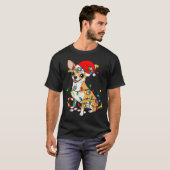 Chihuahua Dog Christmas Lights Santa Xmas Pet Dog T-Shirt (Vorne ganz)