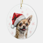 Chihuahua Dog Christmas Personalized Keramik Ornament (Links)