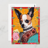 Chihuahua Dog Collage Postkarte (Vorne/Hinten)
