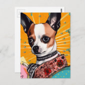 Chihuahua Dog Collage Postkarte (Vorne/Hinten)