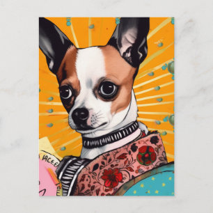 Chihuahua Dog Collage Postkarte