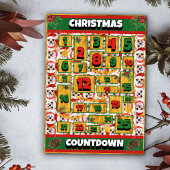 Chihuahua Dog Countdown Weihnachtskalender Feiertagskarte