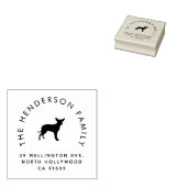Chihuahua Dog Custom Family Return Address Gummistempel (Stempel)
