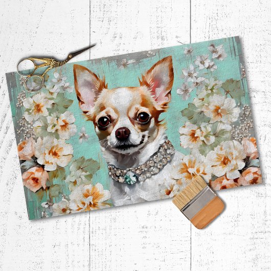 Chihuahua Dog Decoupage Seidenpapier