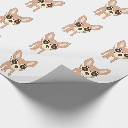 Chihuahua Dog Design Geschenkpapier (Ecke)