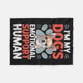 Chihuahua Dog Emotional Suprt Human  Fleecedecke (Vorderseite (Horizontal))