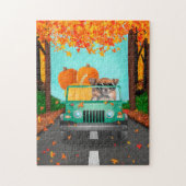 Chihuahua Dog Fall Pumpkin Puzzle (Vertikal)