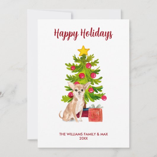 Chihuahua Dog Familie Weihnachten (Vorderseite)