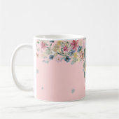 Chihuahua Dog Floral Pink Silver Personal Kaffeetasse (Links)