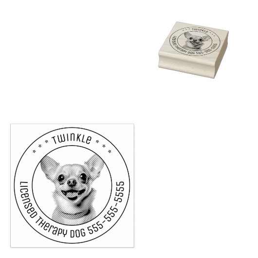 Chihuahua Dog Foto Gummistempel (Stempel)