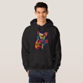 Chihuahua Dog Guitar Hoodie (Vorne ganz)