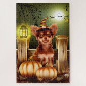 Chihuahua Dog Halloween Jigsaw Puzzle (Vertikal)