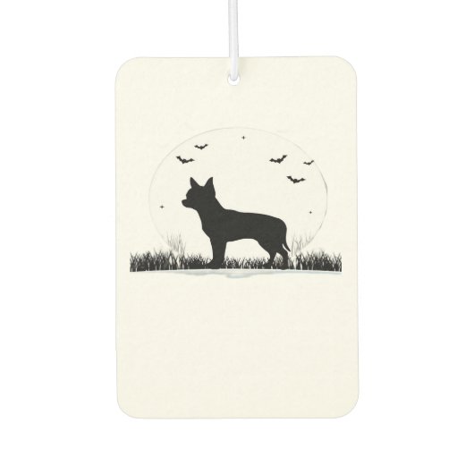 Chihuahua Dog � Halloween Moon Silhouette Classic  Autolufterfrischer (Vorderseite)