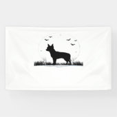 Chihuahua Dog - Halloween Moon Silhouette Classic Banner (Horizontal)