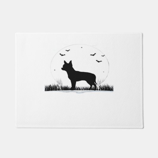 Chihuahua Dog - Halloween Moon Silhouette Classic Fußmatte (Vorderseite)