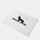 Chihuahua Dog - Halloween Moon Silhouette Classic Fußmatte (Schrägansicht)