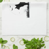 Chihuahua Dog � Halloween Moon Silhouette Classic  Geschirrtuch (Gefaltet)