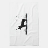 Chihuahua Dog � Halloween Moon Silhouette Classic  Geschirrtuch (Vertikal)