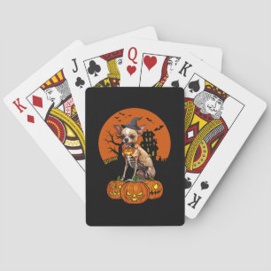 Chihuahua Dog Halloween Spielkarten