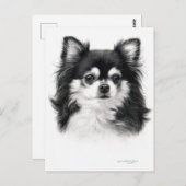 Chihuahua Dog Handgemälde Postkarte (Vorne/Hinten)