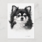 Chihuahua Dog Handgemälde Postkarte (Vorderseite)
