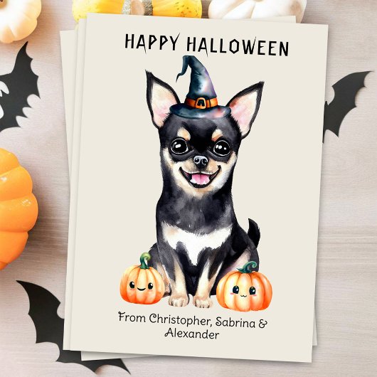 Chihuahua Dog Happy Halloween Feiertagskarte