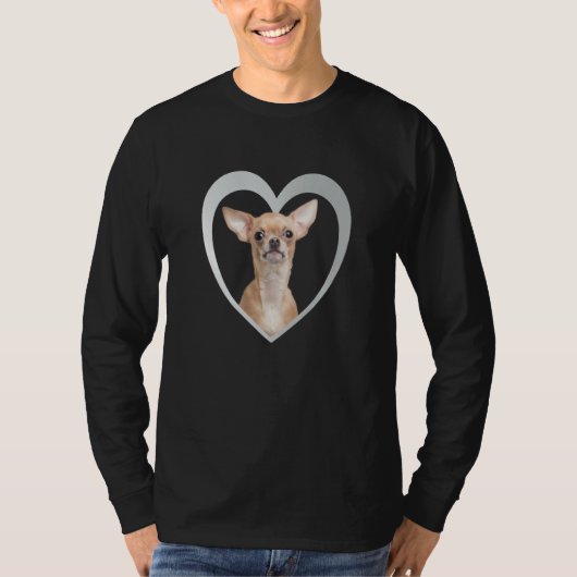 Chihuahua Dog Heart Chihuahua Chihuahua Terrie T-Shirt (Vorderseite)