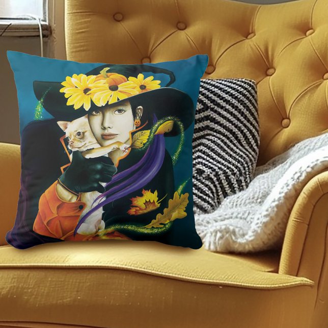 Chihuahua Dog Hexe Kissen (Von Creator hochgeladen)